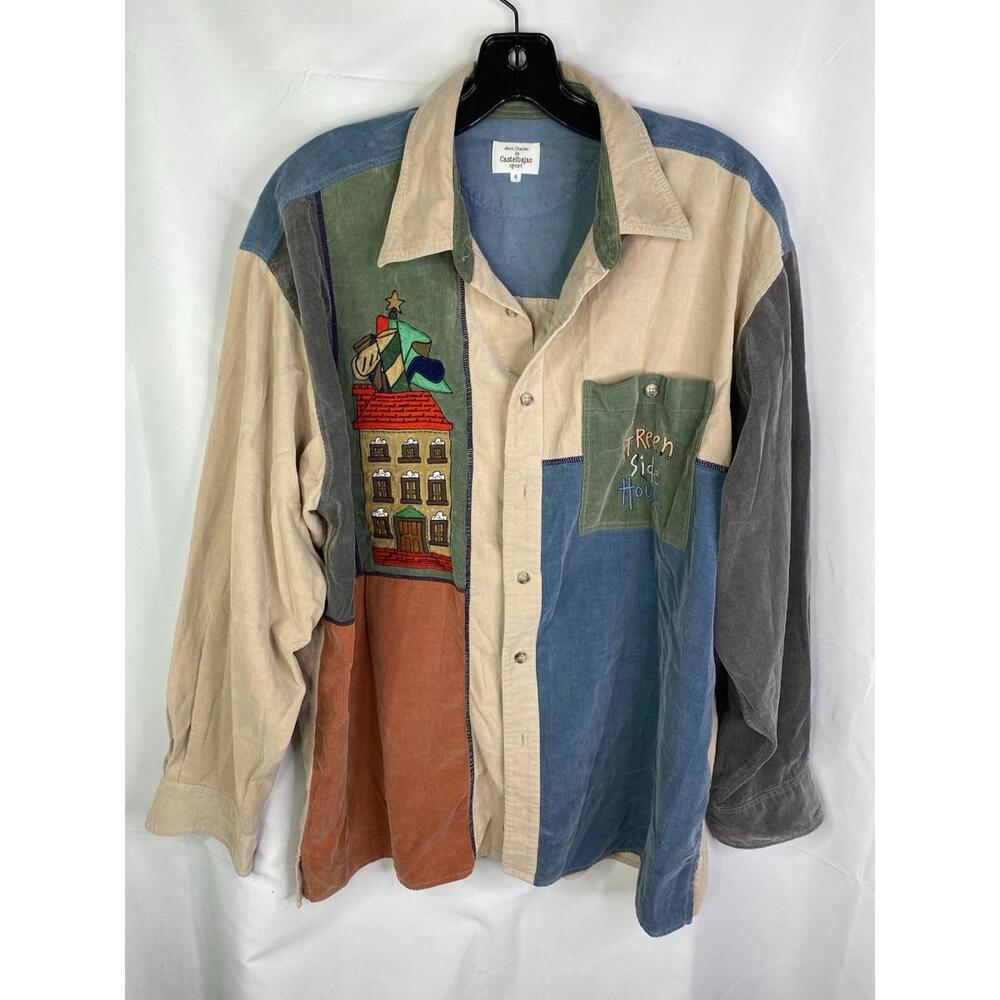 Jean-Charles de Castelbajac Vintage Corduroy Button-Down Shirt Size 4